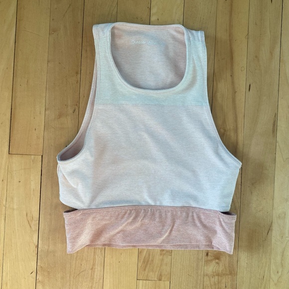Outdoor Voices Tri Tone Slashback Crop Tank - Picture 4 of 7